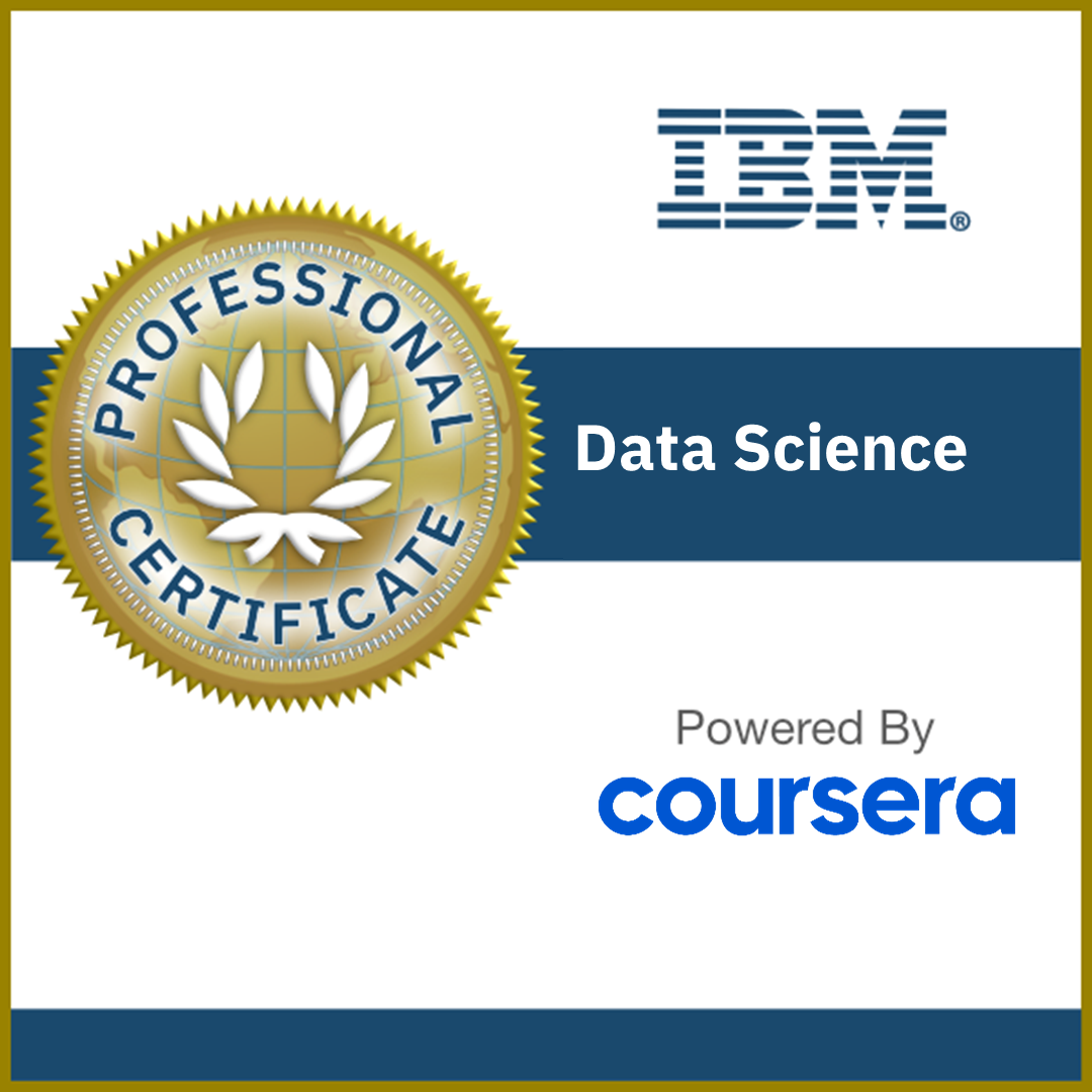 Badge officiel IBM Data Science Professional